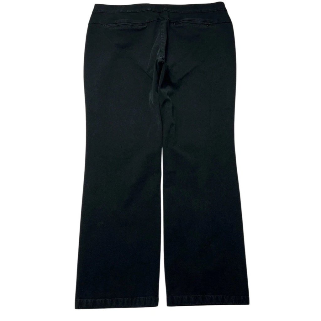 Soft Surroundings Pants Womens L Black Pull On Straightleg Elastic Waist Stretch